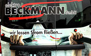 Beschriftung und Teilfolierung eines Transporters der Firma elektro Beckmann GmbH